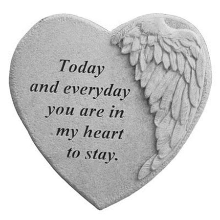 KAY BERRY Kay Berry 08903 Winged Heart Memorial Stone - Today And Everyday... 8903